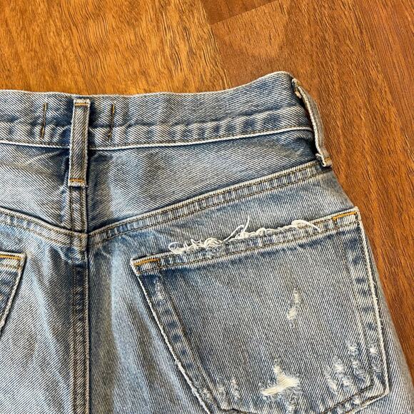 AGOLDE Parker Vintage Cut Off Short in Swapmeet Size 23‎ Blue Distressed Cute - Picture 15 of 16